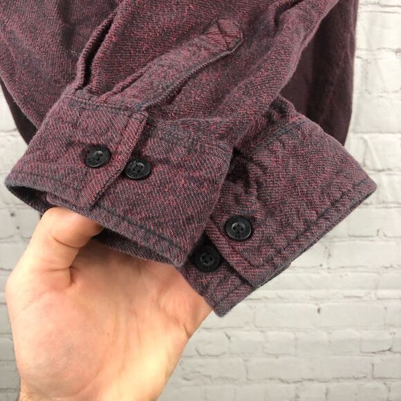 Vans Maroon Long Sleeve Flannel Men's Sz Large - Picture 9 of 12